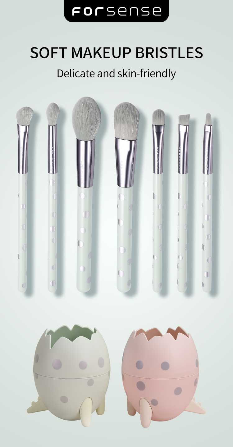 7pcs Dinosaur Egg Makeup Brushes Set Buy Professional Makeup Brushes Set Product On Jinhua Fengshuo Toiletries Co Ltd